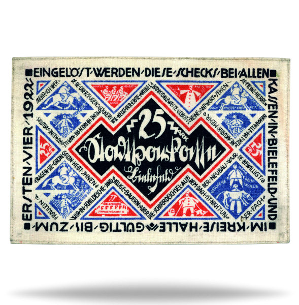 25 Mark 1921, Bielefelder Seidengeld, Göttin - Münze Vorderseite