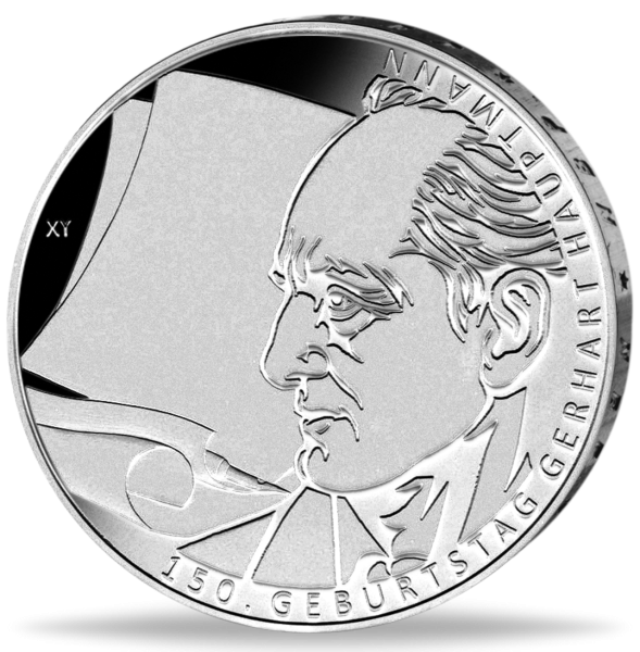10 Euro Gerhart Hauptmann - Münze Vorderseite