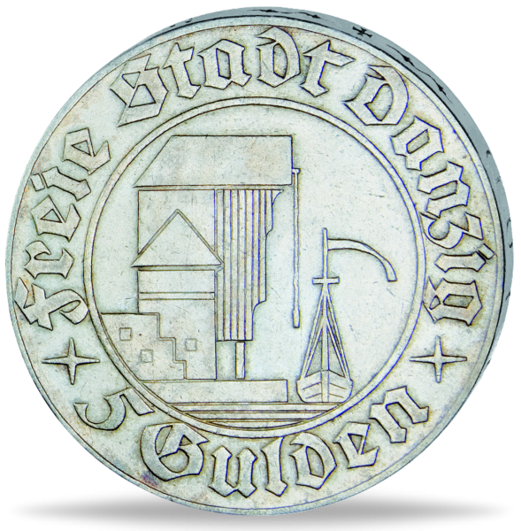 Danzig 5 Gulden „Krantor“ 1932 Sehr schön / vorzüglich - Münze Vorderseite
