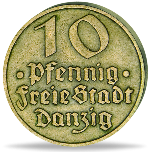 10 Pfg Danzig          1932 - Münze Vorderseite