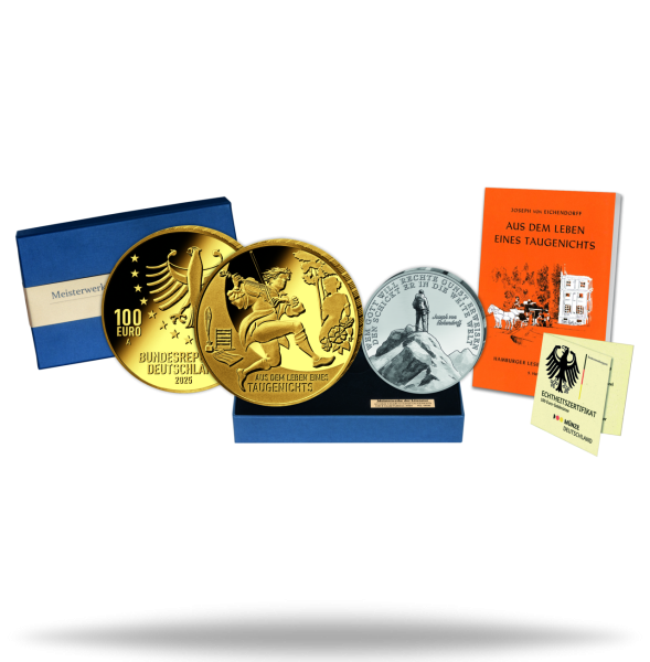 100 Euro Edition Aus d. Leben e. Taugenichts, 2025, Gold, uns. Wahl - Satzbild