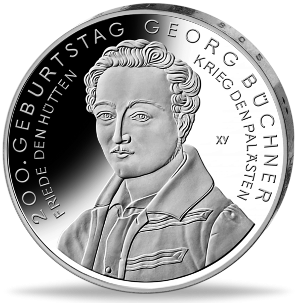 10 Euro Georg Büchner - Münze Vorderseite