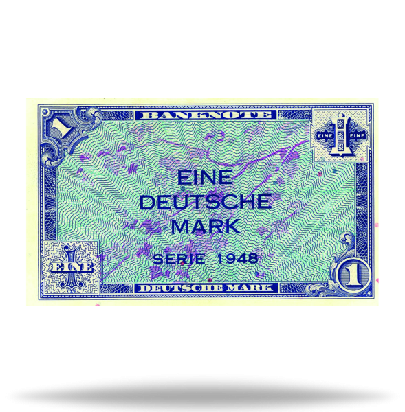 1 DM-Banknote „Bank Deutscher Länder - 1948 - Münze Vorderseite