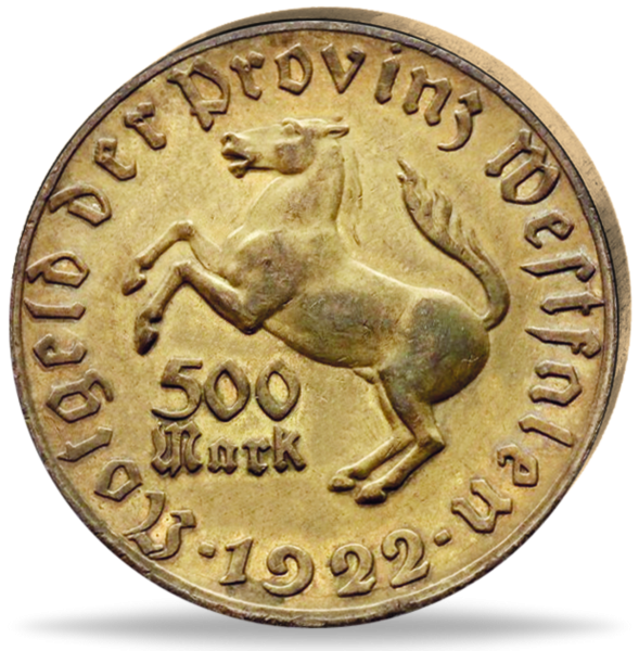 500 Mark von Stein -  Bronze vergoldet - Münze Vorderseite