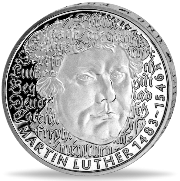 5 Deutsche Mark Martin Luther - Vorderseite BRD Münze
