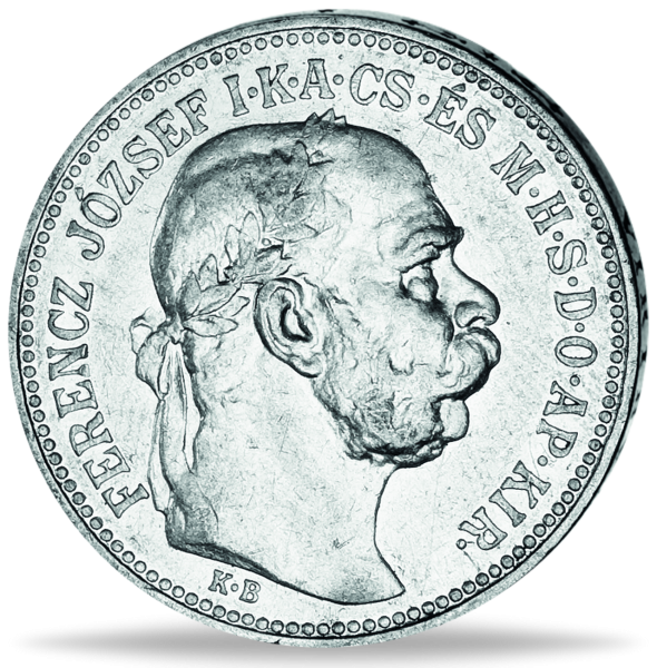 1 Krone „Franz Joseph I. - mit Kranz“ - Vorderseite Münze