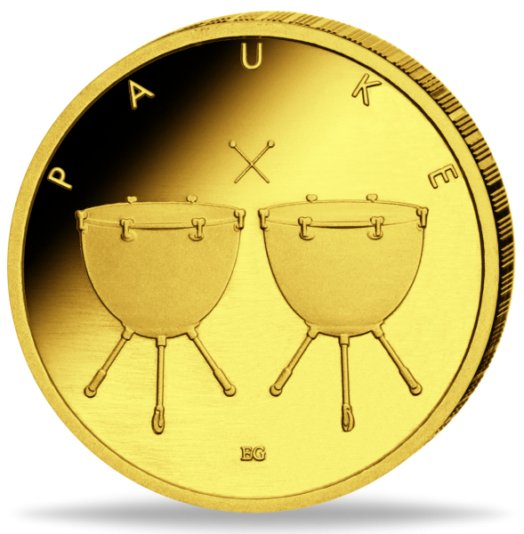 50 Euro Gold Pauke - Münze Vorderseite