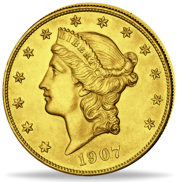 20 Dollar Liberty Head Gold - Münze Vorderseite