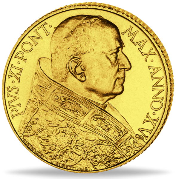 100 Lire Pius XI. - Münze Vorderseite