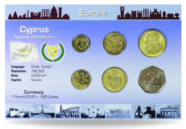 Münzsatz Zypern Kursmünzensatz - Vorderseite Münze