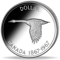 1 CANada Dollar Konföderation - Wildgans - 1967 - Münze Vorderseite 1 CANada Dollar Konföderation - Wildgans - 1967 - Münze Vorderseite