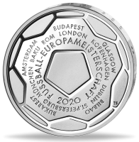 20 Euro Fußball EM 2020 - Silber