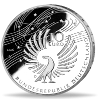 10 Euro Wolfgang Amadeus Mozart - Rückseite Münze 10 Euro Wolfgang Amadeus Mozart - Rückseite Münze