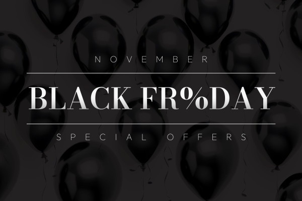 Stylish-Black-Friday-banner-with-black-balloons-background