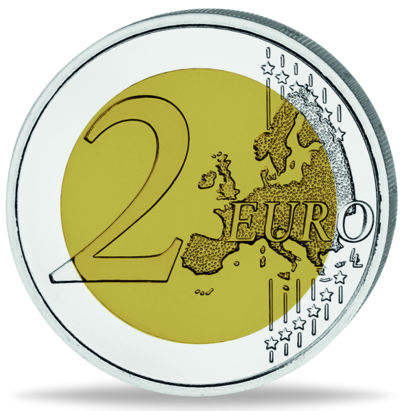 2 x 2,5 Euro Zugpferd flämische / wallonische Coincard - Münze Vorderseite