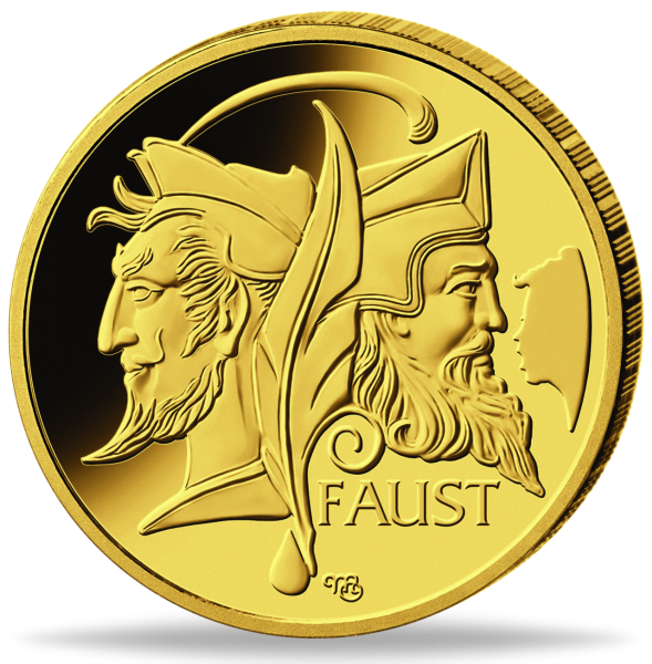 100 Euro Goethes Faust Gold - Münze Vorderseite