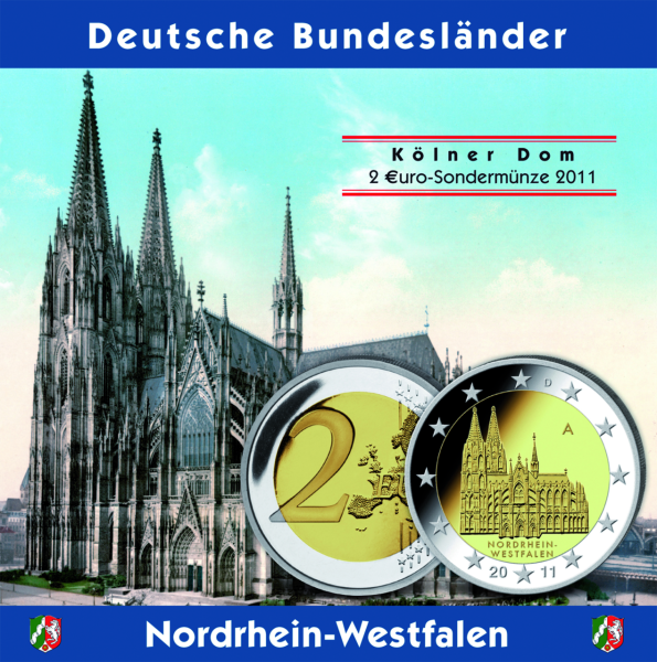 5x 2-Euro-Gedenkmünzen Kölner Dom - Album
