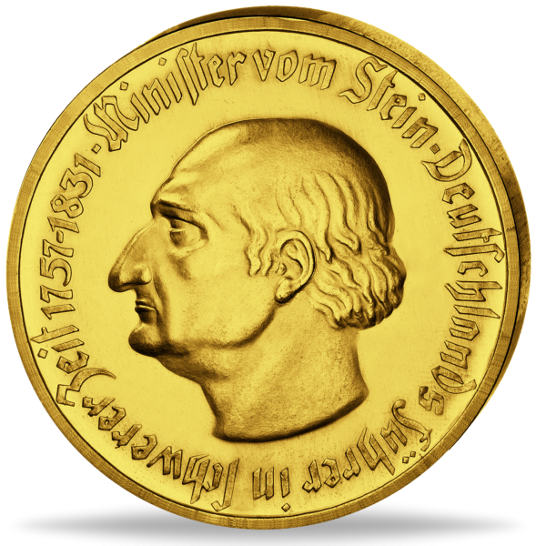 10000 Mark 1923 Freiherr vom Stein - Vorderseite Münze
