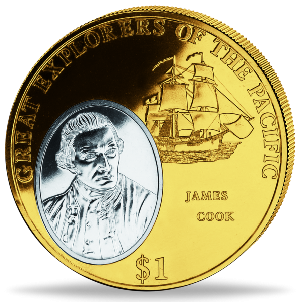 1 Dollar James Cook - Vorderseite Münze
