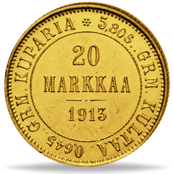 20 Markkaa Doppelkopfadler - Gold - Münze Vorderseite