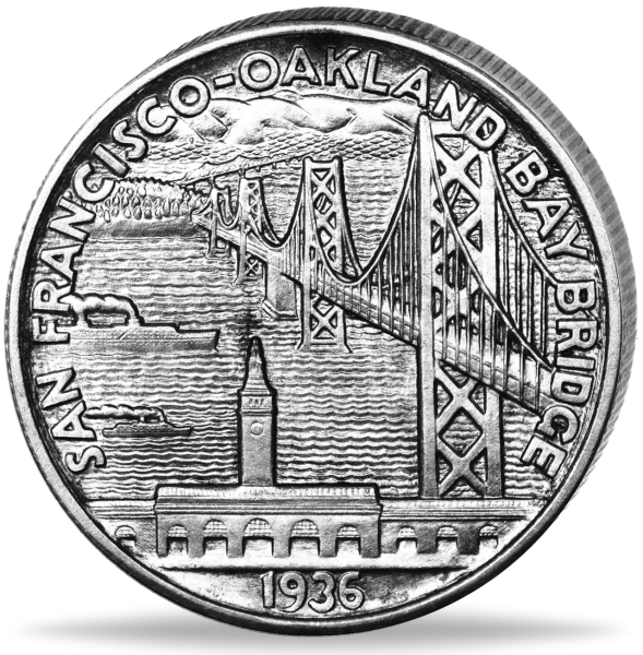 0,5 Dollar Bay Bridge - Münze Vorderseite