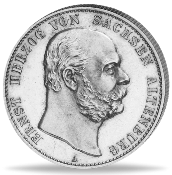 2 Mark Sachsen-Altenburg Ernst I. 1901 - Silber - Münze Vorderseite