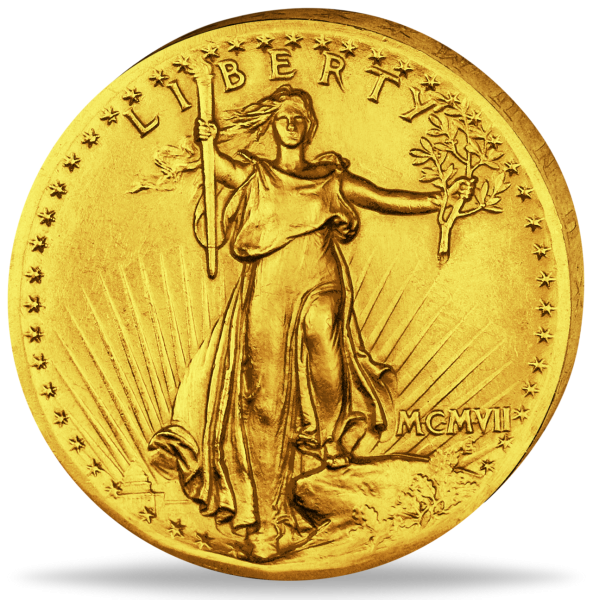20 Dollar St. Gaudens - High Relief - Münze Vorderseite