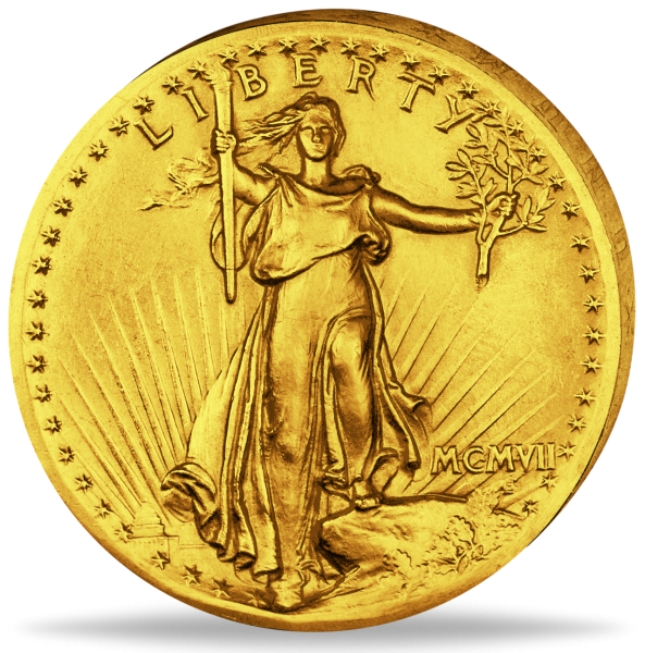 USA, 20 Dollar St. Gaudens 1907 High Relief Gold MünzenVersandhaus EmporiumHamburg