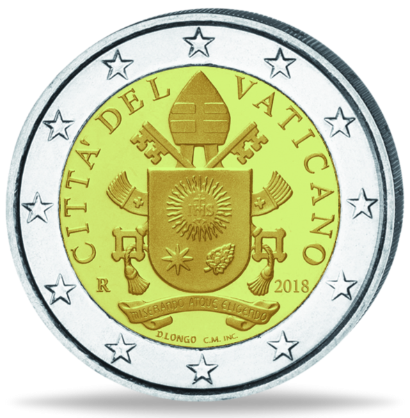 2 Euro Vatikan - Münze Vorderseite