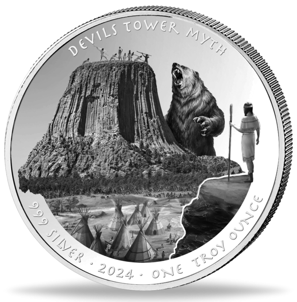 1 Dollar Devils Tower - Münze Vorderseite