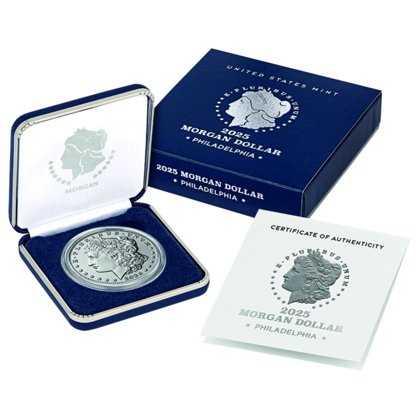 USA, 1 Morgan-Dollar 2025, stempelglanz - Silber - Lieferumfang
