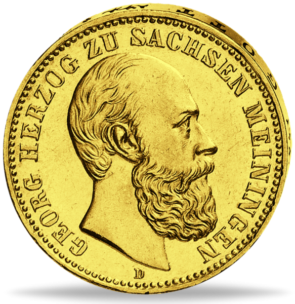 20 Mark Sachsen Meiningen Georg II - Vorderseite Münze