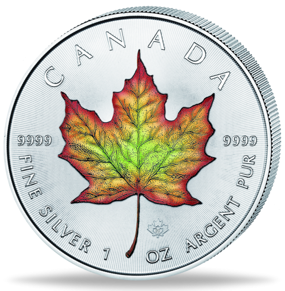 Maple Leaf Farbe - Vorderseite Münze