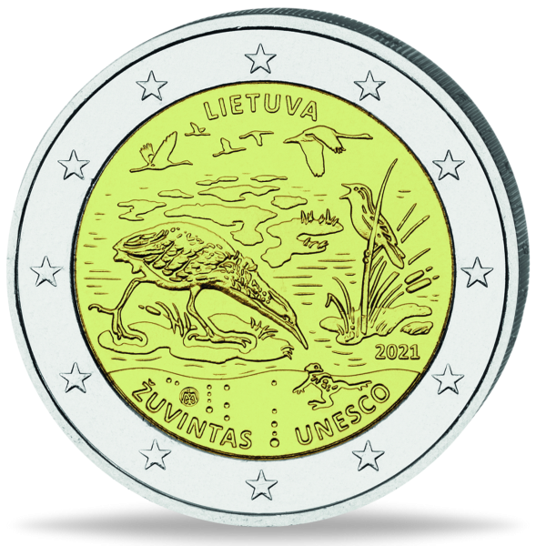 2 Euro Biospaehrenreservat Zuvinta - Vorderseite Münze
