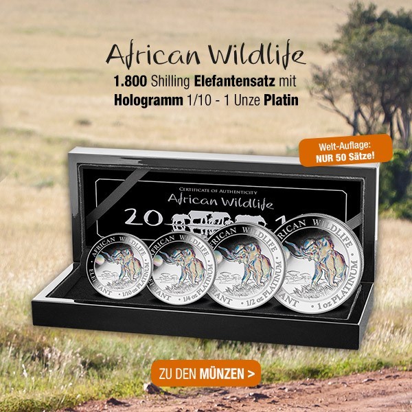 African-Wildlife-platinmuenzen
