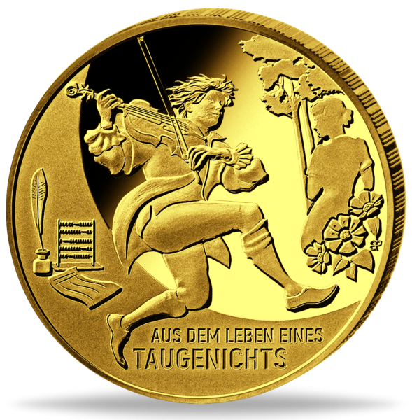 100 Euro Aus dem Leben eines Taugenichts "PuW" - Münze Vorderseite