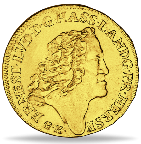Hessen-Darmstadt, Carolin 1733, Landgraf Ernst Ludwig - Gold - Münze Vorderseite