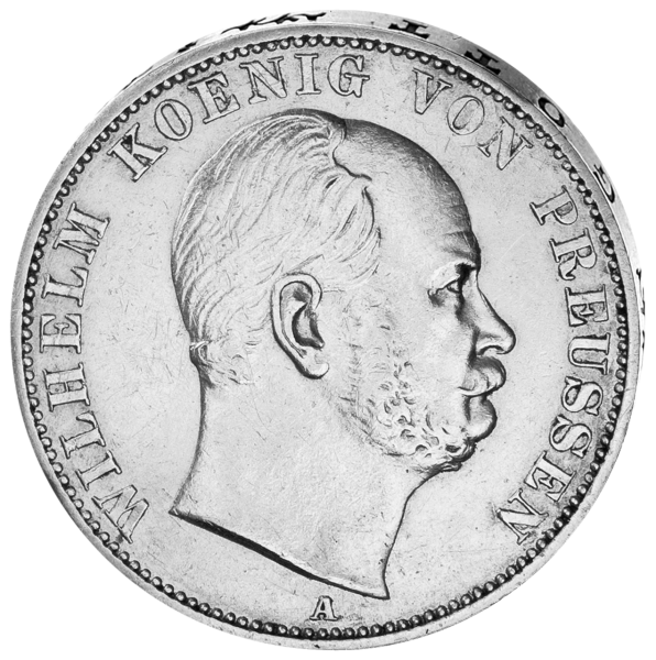 Vereinstaler Wilhelm I. Thun 270 - Vorderseite Münze