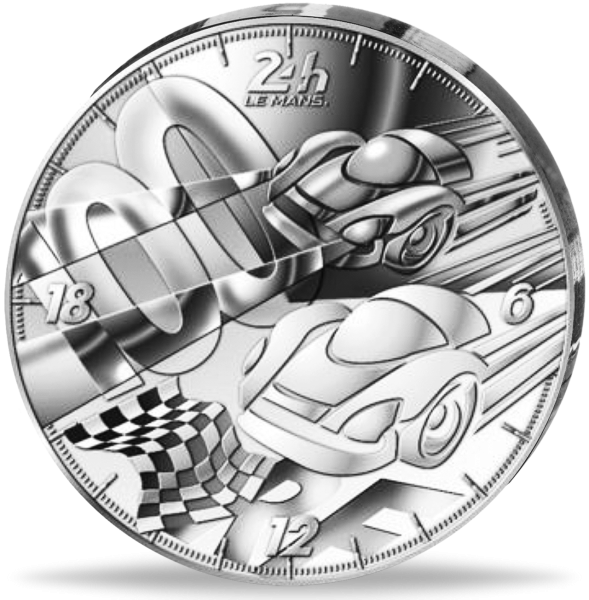 10 Euro 24h Rennen von Le Mans Silber - Münze Vorderseite
