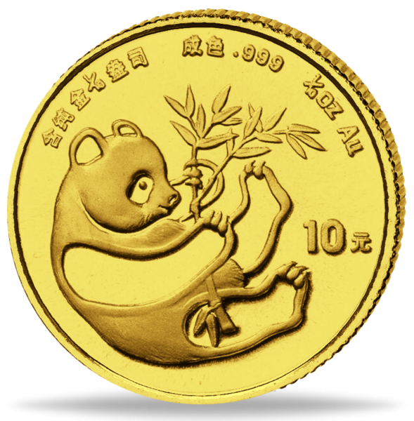 10 Yuan Panda 1/10 Unze Gold 1984 - Münze Vorderseite