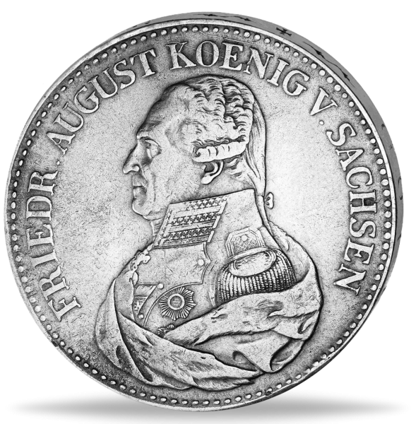 Konventionstaler Friedrich August - Münze Vorderseite