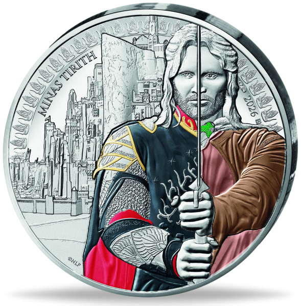 50 Euro Herr der Ringe – 2026, Silber mit Farbapplikation - Münze Vorderseite