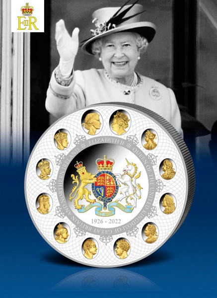 Münzen mit Königin Elisabeth II: Trauer um die Queen ist das Thema des Jahres in der Welt der Münzen