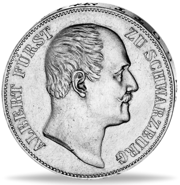 Vereinstaler Albert Thun 398 - Münze Vorderseite