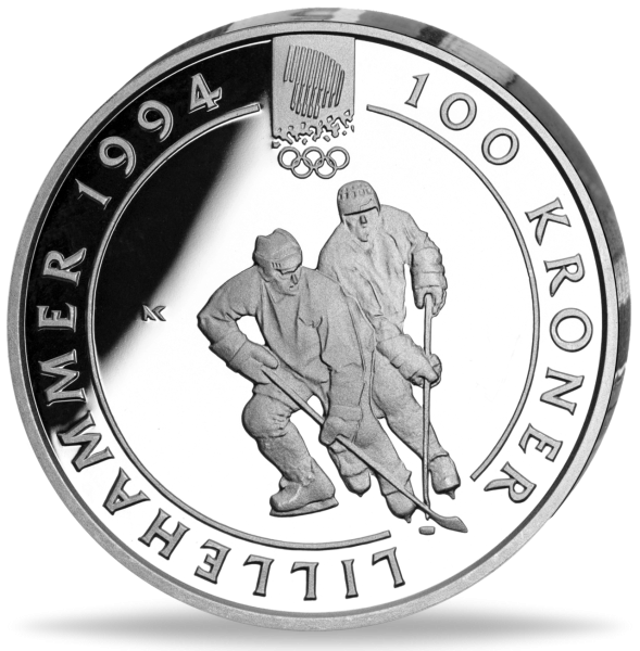 100 Norwegische Kronen Eishockey - Vorderseite Münze