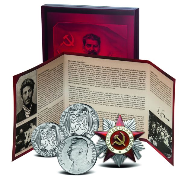 Gedenksatz Josef Stalin - Silber - Kassette