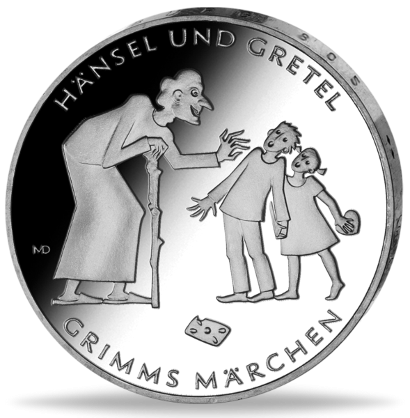 10 Euro Hänsel und Gretel- Grimms Märchen - Münze Vorderseite