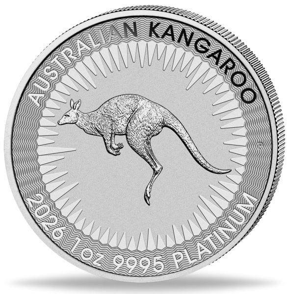 100 Dollar Känguru/Kangaroo 1 Unze Platin - Münze Vorderseite
