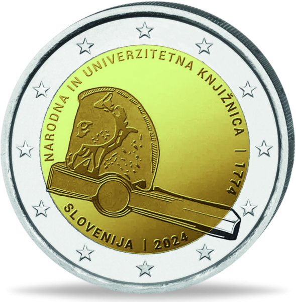 2 Euro Nationalbibliothek - Münze Vorderseite