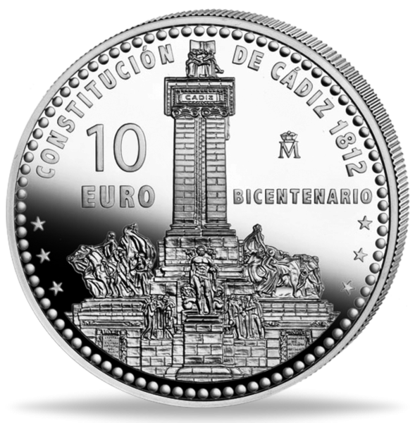 10 Euro Spanische Verfassung - Vorderseite Münze